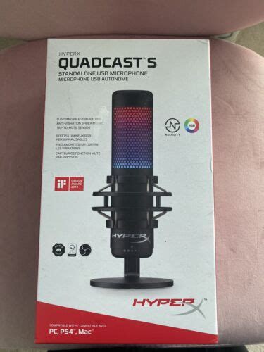 Hyperx Quadcast S Rgb Usb Condenser Microphone Black Ebay