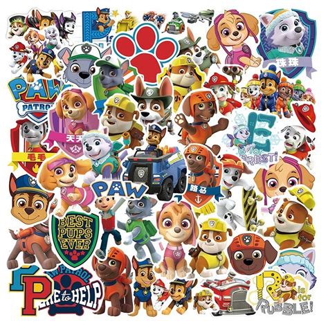 Paw Patrol White Stickers | Mercari