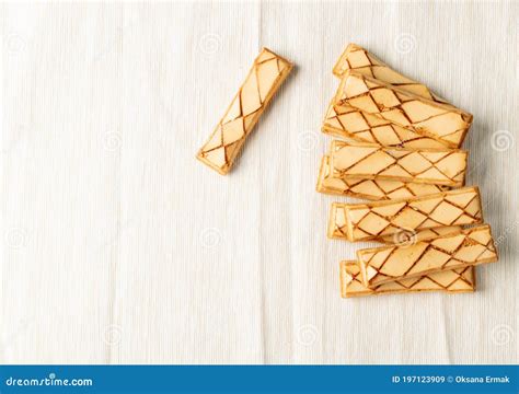 Sfogliatine Glassate Italian Puff Pastry Biscuits Closeup Stock Image