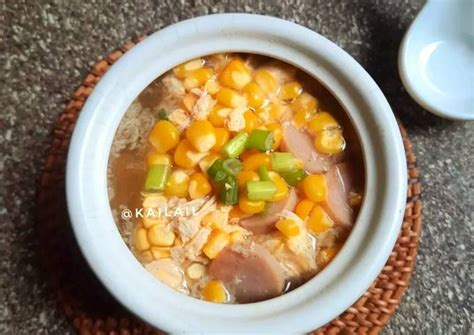 Resep Sup Jagung Telur Sosis Oleh Laila El Cookpad