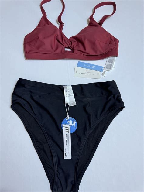 Cupshe Bikini Set For Women Two Piece Swimsuits High Waist Slim Sz M Ebay