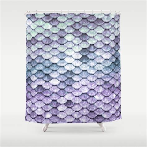 Mermaid Tail Teal Lavender Shower Curtain By Simply Chic By