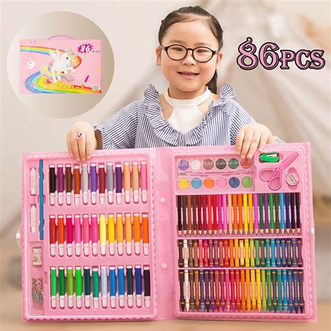 Jual Perlengkapan Sekolah Menggambar Anak Stationary Set Isi 86 And 150