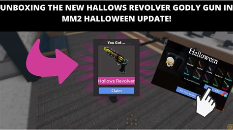 Unboxing The New Hallows Revolver Godly Gun In Roblox Mm2 Halloween