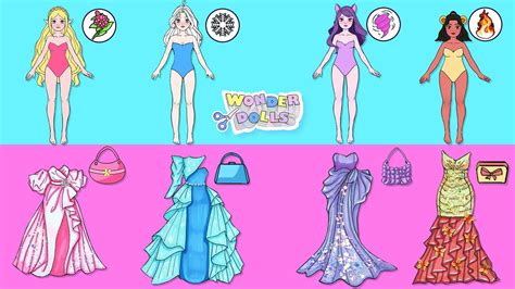 New Dresses For Four Elements Fire Water Air And Earth Girls Barbie