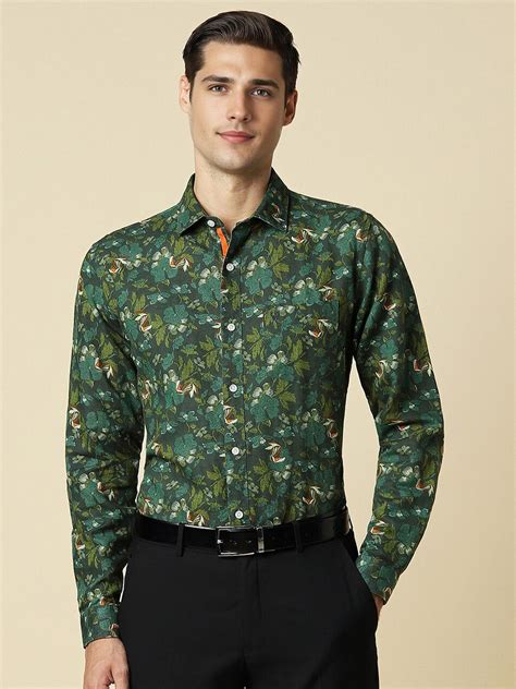 Buy Allen Solly Slim Fit Floral Printed Opaque Formal Shirt Shirts