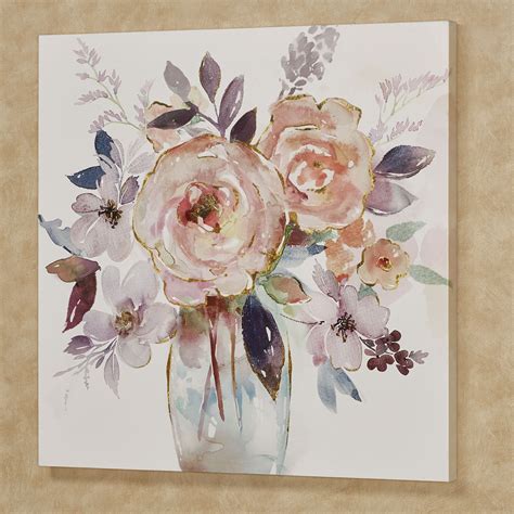 Floral Fantasy Watercolor Style Canvas Wall Art