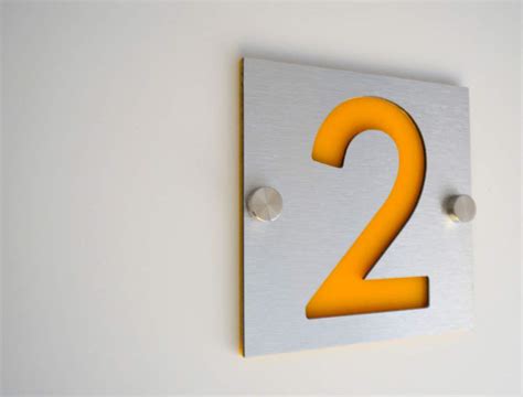 Amazon Modern House Numbers One Number Square Alucobond With