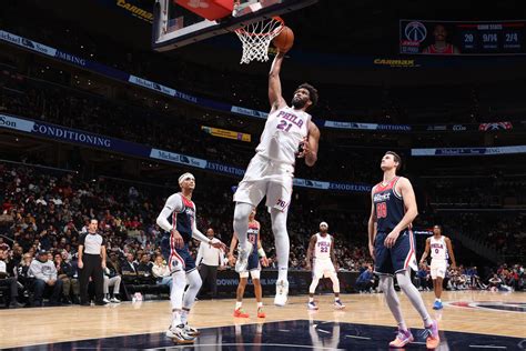 Sixers Wizards Final Score Joel Embiid Drops 50 Sixers Escape Dc