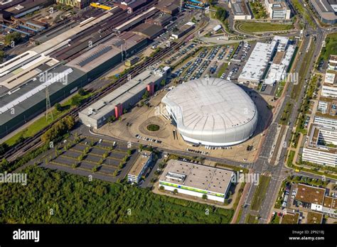 Aerial View Psd Bank Dome Event Arena In Rath District In D Sseldorf