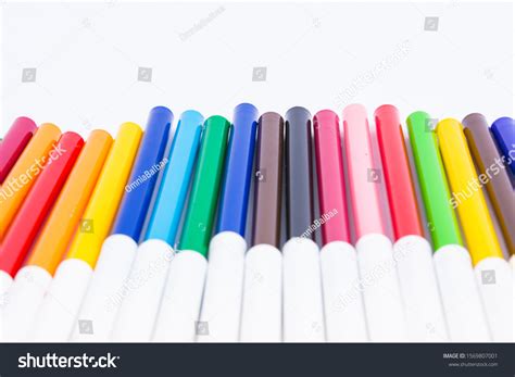 Drawing Coloring Pens Isolated On White Stock Photo Edit Now