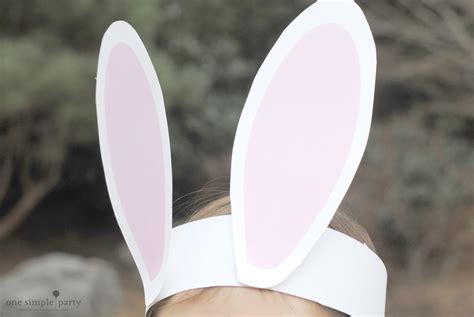 Free Printable Bunny Ears - ONE SIMPLE PARTY