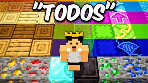 Peguei Todos Os Blocos Do Minecraft Youtube