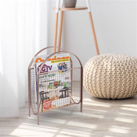 Mercer41 Sanfra Metal Free Standing Magazine Rack Wayfair