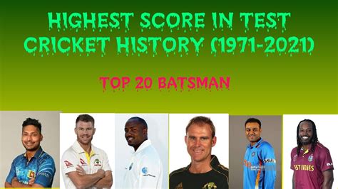 Highest Score In Test Cricket History Top Batsman Ranked By