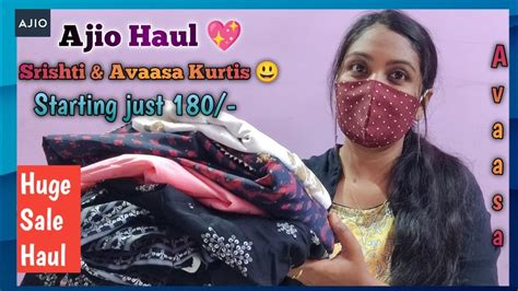 Ajio Kurtis Haul Tryon Avaasa Kurtis Srishti Dupatta Review In