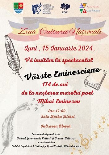 Ziua Culturii Na Ionale Marcat La C L Ra I Ce Eveniment Au Preg Tit