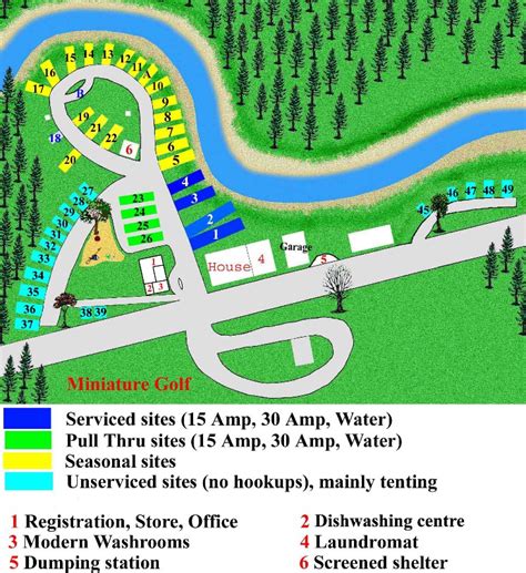 Campground map - Pine Tree Campground & Trailer Park