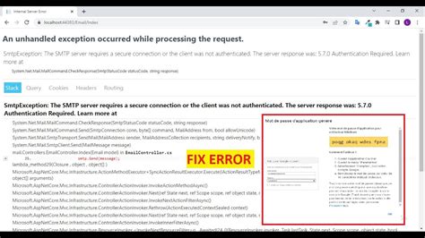 Fix The Smtp Server Requires A Secure Connection Or The Client Was Not