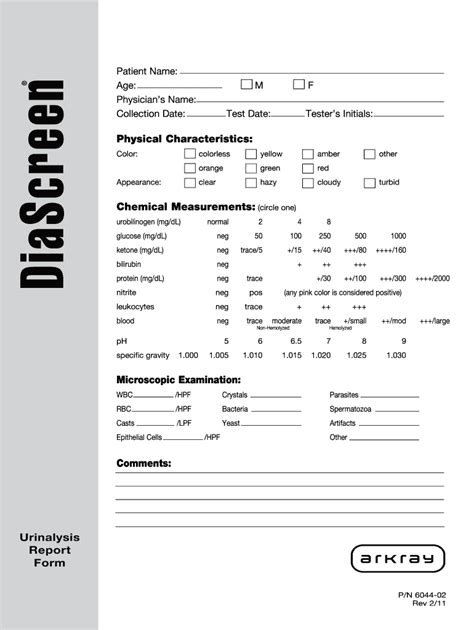 Urinalysis Report Form Pdf Fill Out Sign Online Dochub