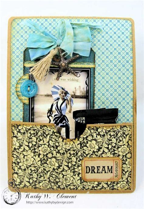 Vintage Beach Babe Birthday Folio Kathy By Design