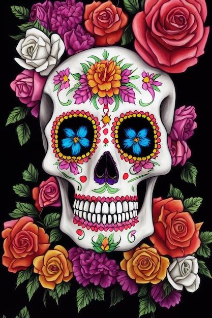 Dia De Los Muertos Cr Ne De Sucre Calavera Traditionnel D Cor De