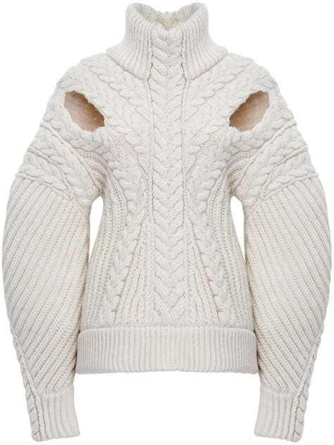 Alexander Mcqueen Cut Out Cocoon Turtleneck Jumper Farfetch