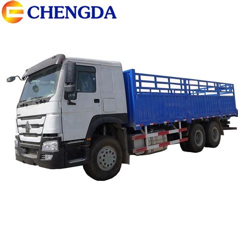 Sinotruk HOWO 6X4 371HP Sidewall Fence Dropside 10 Wheeler Cargo Truck