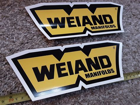 Lot Of 2 Vintage Weiand Intake Manifold Racing Decals Stickers Nascar