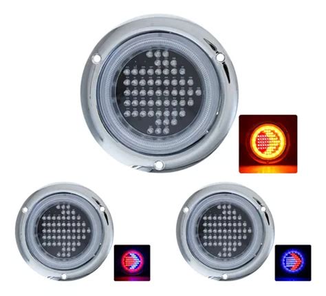 Plafon Redondo Led Flecha Direccional Bisel Cromo 12 24v F1