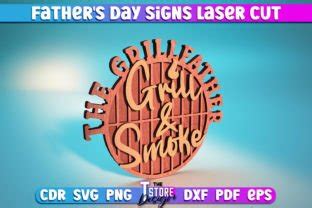 Fathers Day Sign Laser Cut Svg Grill Graphic By The T Store Design