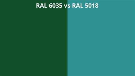 Ral 6035 Vs 5018 Ral Colour Chart Uk