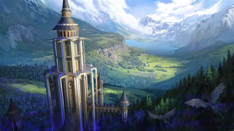 The Mage Tower by Karine Villette : r/ImaginaryLandscapes