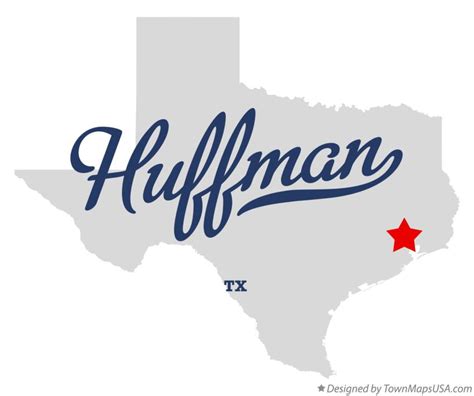 Map of Huffman, TX, Texas