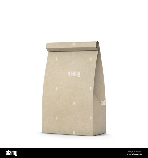 Paper Bag Packaging Mockup 3d Illustration Isolated On White