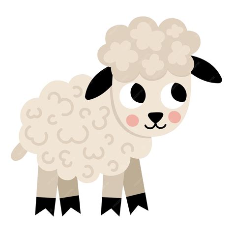 Premium Vector Vector Lamb Icon Cute Cartoon Little Sheep