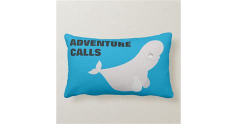 Bailey the Beluga Whale Lumbar Pillow | Zazzle.com