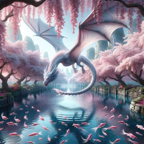 Cherry Blossom Dragon Download, Dragon Instant Downloadable Wallpaper ...