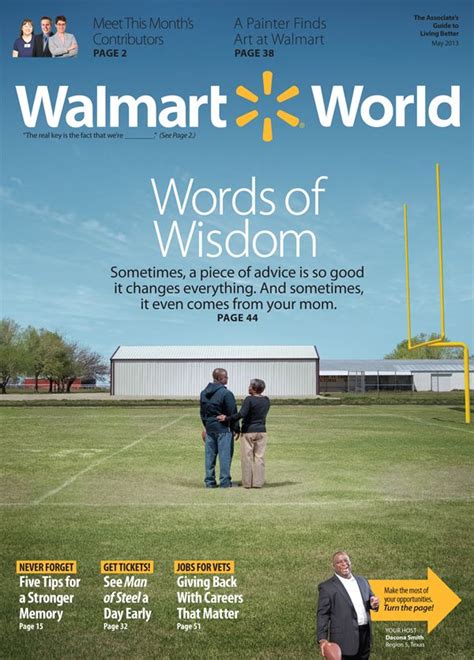 May Cover Of Walmart World Magazine A Piece Of Advice World Walmart