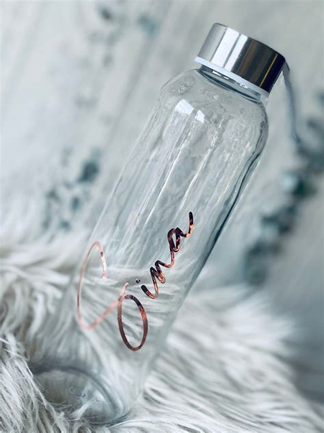 Personalisierte Glasflasche Mit Namen Trinkflasche Aus Glas Etsy De