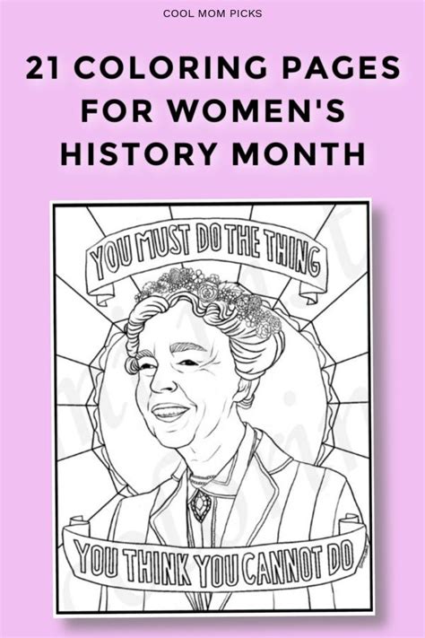 21 Fabulous Famous Women Coloring Pages For Women S History Month