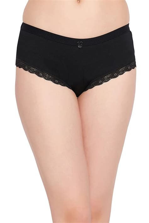 Buy Low Waist Hipster Panty In Black With Lace Trims Cotton Online India Best Prices Cod