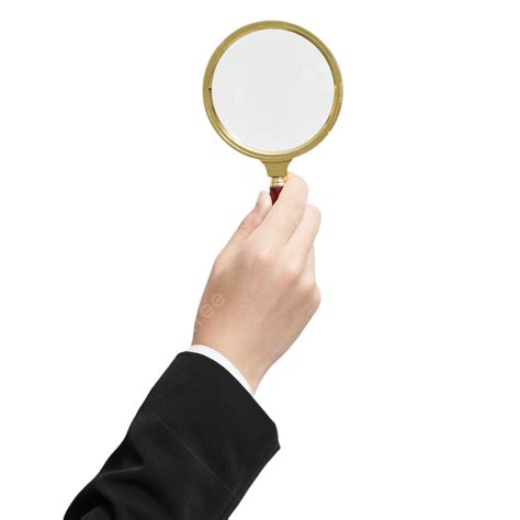 Magnifying Glass With Hand Png