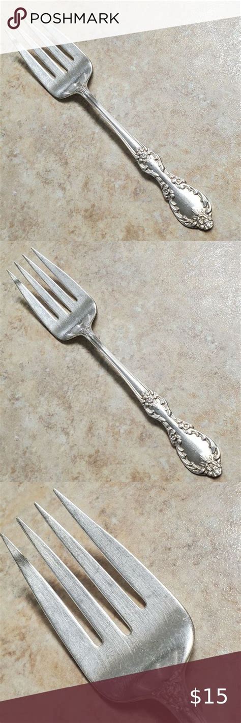 1959 WM Rogers Grand Elegance Medium Cold Meat Serving Fork Silverplate