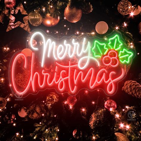 Merry Christmas Neon Sign Merry Christmas Sign Christmas Decor