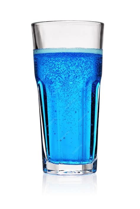 Premium Photo Glass Of Blue Soda Soft Drink With Bubbles Of Gas