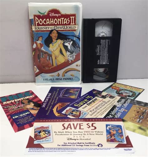 Disney Pocahontas Ii Journey New World Vhs Video Tape Gold Collection