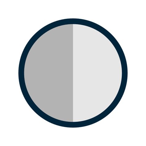 Quarter moon Generic Outline Color icon