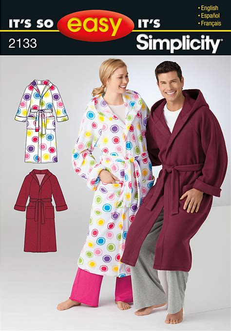 Simplicity 2133 Misses And Mens Robe