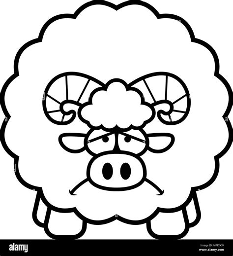 A cartoon illustration of a ram looking sad Stock Vector Image & Art ...